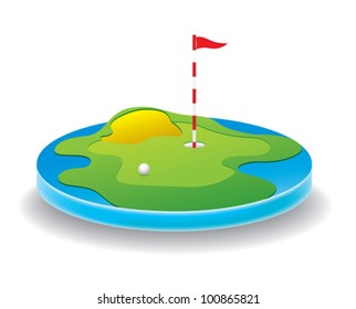 fragment of the golf field