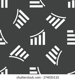 Fragment of graphic showing growth, progress, success repeated on grey background