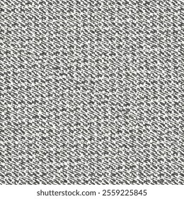 Fragment of a hand knitted fabric made of wool or cotton. Coarsely crocheted background in black and white. Abstract vector seamless.