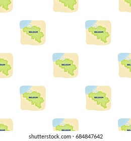 A fragment of the map of Belgium.The dark Belgian wolf. Belgium single icon in cartoon style vector symbol stock illustration.