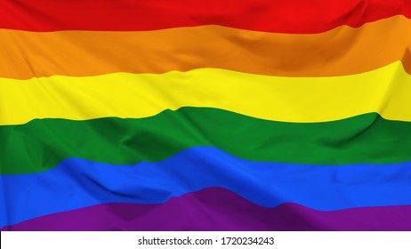 Fragment of the Rainbow flag (also known as the LGBT pride flag) in the form of background, vector