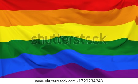 Fragment of the Rainbow flag (also known as the LGBT pride flag) in the form of background, vector