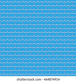 Fragment of road covered with cobblestone. Pattern geometrical ornament. Weave pattern.