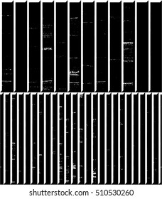 Fragment of a striped wrinkled black and white piece of a cloth fabric as a background texture