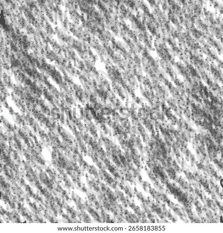 Fragment of a thick woolen fabric in an advanced phase of degradation. Detail, damaged gray carpet. Grunge texture. Abstract vector seamless.