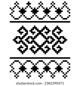Fragment Of Ukrainian Ornament For Embroidery On A Shirt