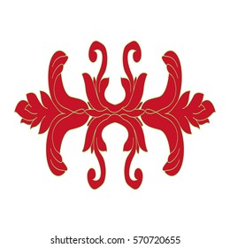 A fragment of vector image of leaves