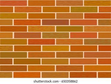 A fragment of a wall made of brown bricks