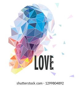 fragments of heart vector illustration for any printing