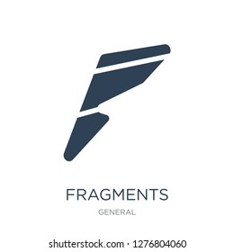 fragments icon vector on white background, fragments trendy filled icons from General collection, fragments vector illustration