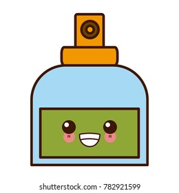 Fragrance bottle isolated cute kawaii cartoon