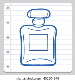 Fragrance Fashion Woman School Doodle Icons Hand vector illustration sketch.