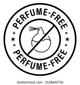 fragrance free abstract, perfume-free vector icon, line art