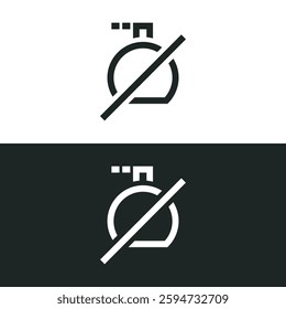 Fragrance Free icon isolated on white background. Vector illustrations are made with vector-based software, not AI generated results.