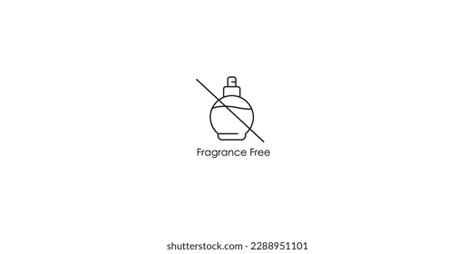 Fragrance free icon vector illustration 