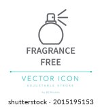 Fragrance Free Line Icon. No Perfume Cosmetic Vector Symbol.