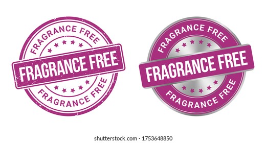 Fragrance Free Stamp And Labels On White Background