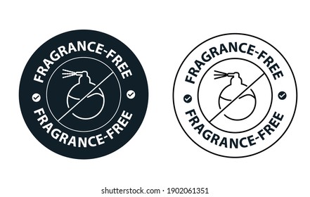 Fragrance Free Vector Icon. Product Package Instruction Icon