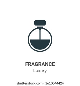 Fragrance glyph icon vector on white background. Flat vector fragrance icon symbol sign from modern luxury collection for mobile concept and web apps design.