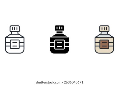 fragrance icons isolated on White Background. Flat style design