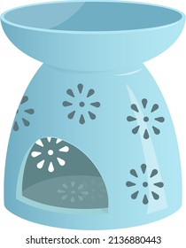 Fragrance lamp vector isolated illustration