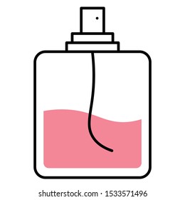 fragrance perfume bottle vector icon design