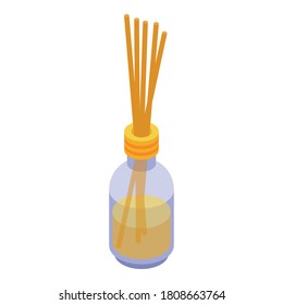 Fragrance sticks diffuser icon. Isometric of fragrance sticks diffuser vector icon for web design isolated on white background