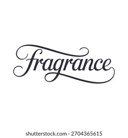 Duft in einem Verbindungsskriptstil mit einem fetten Strich auf einfachem Hintergrund im Vektorformat, im Typografie-Logo-Stil erstellt