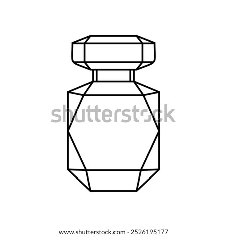 Fragrant perfume bottle line icon