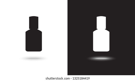 fragrant smell of perfume on black and white background