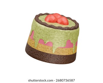  Icono de Fraisier Ilustración 3D Render