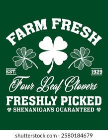 FRAM FRESH DESIGN FILE ST. PATRICK'S WHITE T-SHIRT DESIGN