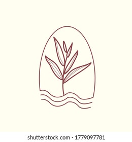 Logo del marco - Diseño del logotipo de las flores