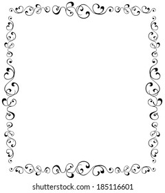 Hand Drawn Square Frame Border Black Stock Illustration 1887964378 ...