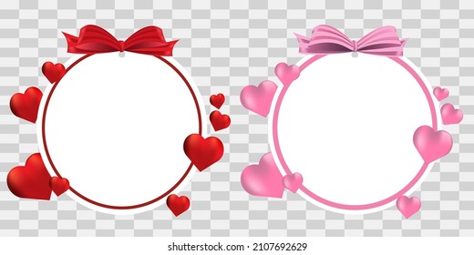 
frame with 3D heart and bow