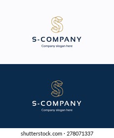 Frame 3D Logo Template With Letter S