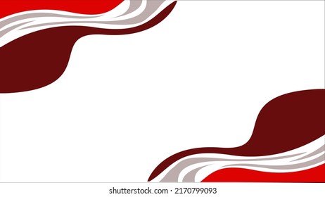 frame abstract background gradient independence day of indonesia flag red white bottom and top vector letter space shape modern landscape line