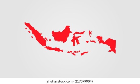 frame abstract background gradient island map independence day of indonesia flag vector letter space shape modern landscape line