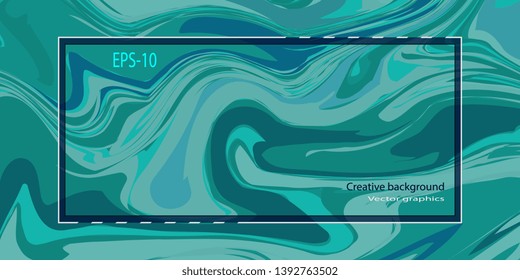 Frame. Abstract background. Postcard. Banner. Business card. Marble texture. Winding background. Wavy texture. Creative frame. Abstract frame. Vector graphics