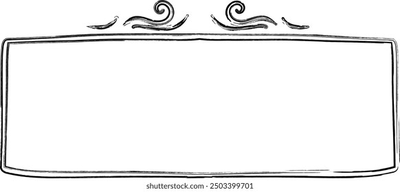 
Frame abstract black lines forming shapes