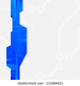 frame as abstract computer circuit board on gray technical background
