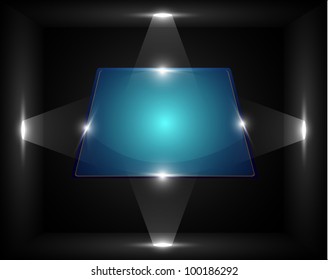 frame in abstract form with lighting