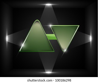 frame in abstract form with lighting