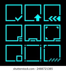 Frame abstract geometric shape modern futuristic hud technology vector design