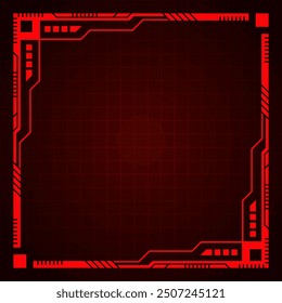 Frame abstract geometric technology futuristic hud design for digital media.