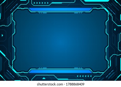 frame abstract technology future interface hud vector design.