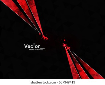 frame abstract triangle polygon red black background blood