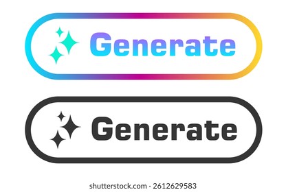 Frame ai generate button gradient vector
artificial intelligence
Vector button generate set