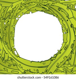 frame from algae on a white background
