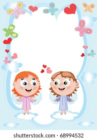 Frame with angels